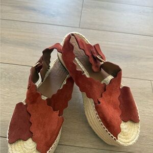 Chloe Suede Espadrille Sandals
